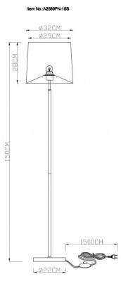 Торшер Arte Lamp Rodos A2589PN-1SS