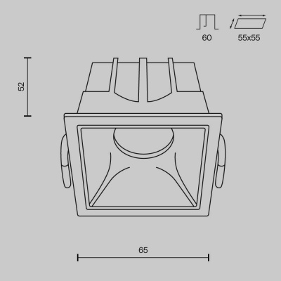 Встраиваемый светодиодный светильник Maytoni Technical Alfa LED DL043-01-10W4K-SQ-W