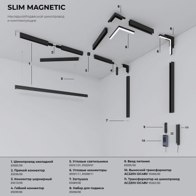 Коннектор гибкий Elektrostandard Slim Magnetic 85099/00 a061249