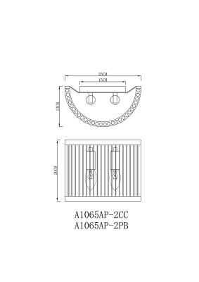 Настенный светильник Arte Lamp Anetta A1065AP-2PB