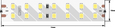 Светодиодная влагозащищенная лента DesignLed 18W/m 196LED/m 2835SMD нейтральный белый 5M 000528