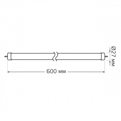 Лампа светодиодная Gauss G13 12W 6500К матовая 93032