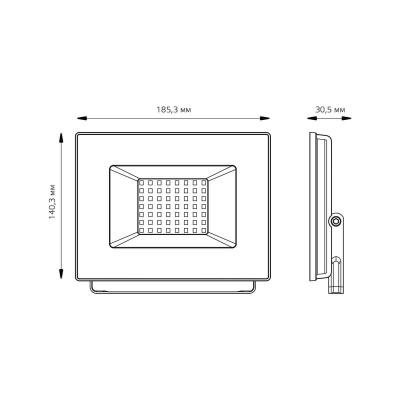 Прожектор светодиодный Gauss Elementary 50W 4000К 613100250