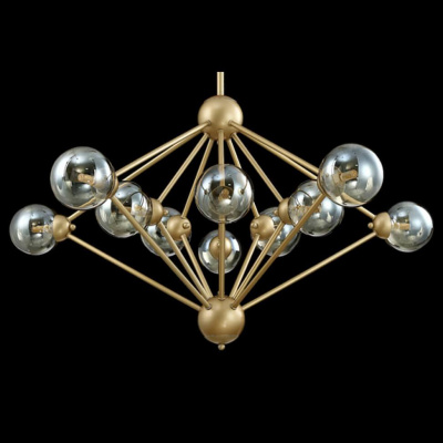 Подвесная люстра Crystal Lux Francisca SP10 Gold/Cognac