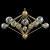 Подвесная люстра Crystal Lux Francisca SP10 Gold/Cognac