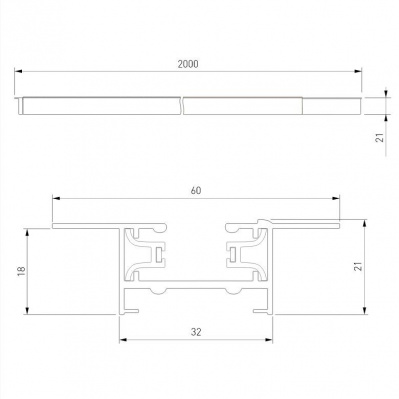 Шинопровод однофазные встраиваемый Elektrostandard Track Rail WH Recessed 85083/00 a057097