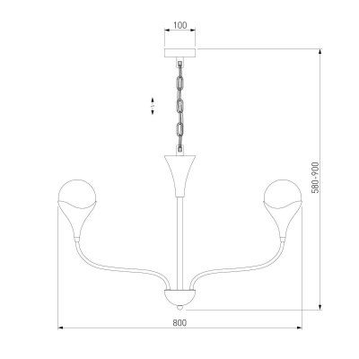 Подвесная люстра Eurosvet Calyx 60169/8 никель