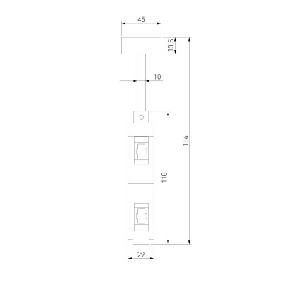 Декоративная стойка двойная Elektrostandard Esthetic Magnetic 85144/00 a065436 