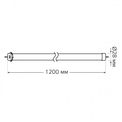 Лампа светодиодная Gauss G13 20W 4000К матовая 93029-R