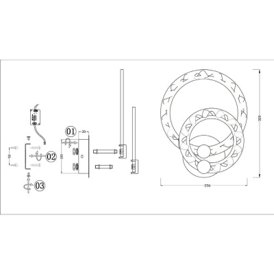 Настенный светильник Seven Fires Мейна SF7015/2W-SGD