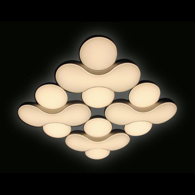 Потолочный светодиодный светильник Ambrella light Orbital Granule FG1066/4 WH 208W D720*720