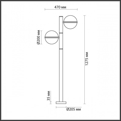 Уличный светильник Odeon Light Lomeo 4832/2F