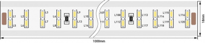 Светодиодная влагозащищенная лента SWG 20W/m 240LED/m 3014SMD нейтральный белый 50M 002167