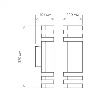 Уличный настенный светильник Elektrostandard Techno 1443 a032626