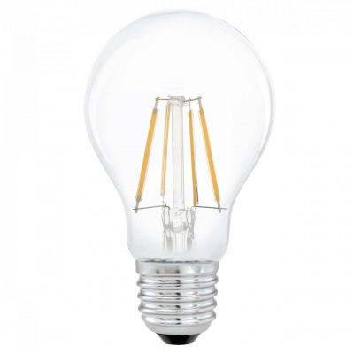 Лампа светодиодная филаментная Eglo E27 4W 2700К прозрачная 11491