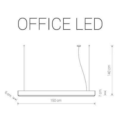 Подвесной светодиодный светильник Nowodvorski Office Led 9356