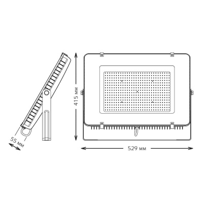 Прожектор светодиодный Gauss Qplus 300W 6500К 690511300