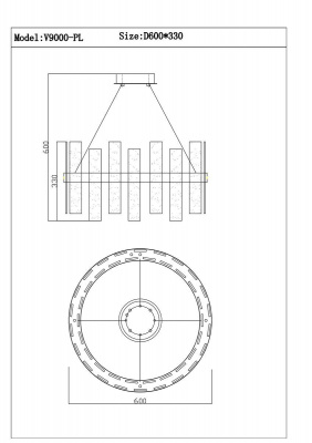 Подвесной светодиодный светильник Moderli Lima V9000-PL