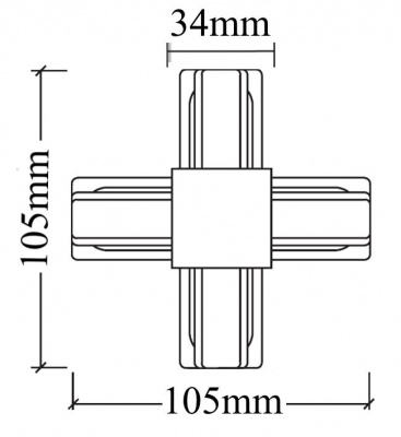 Коннектор X-образный Crystal Lux CLT 0.211 09 BL