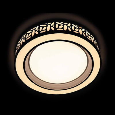 Потолочный светодиодный светильник Ambrella light Orbital Design F210 WH 96W D520