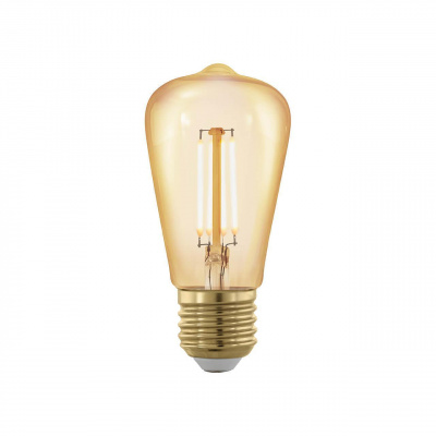 Лампа светодиодная филаментная диммируемая Eglo E27 4W 1700К золотая 11695