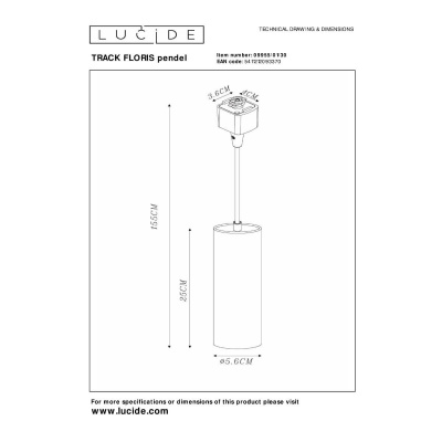 Трековый светильник Lucide FLORIS 09955/01/30