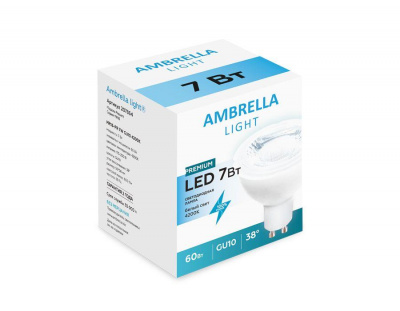 Лампа светодиодная Ambrella light GU10 7W 4200K белая 207864