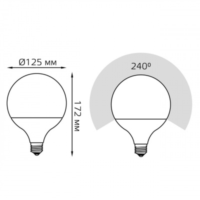 Лампа светодиодная Gauss E27 22W 3000K матовая 105102122