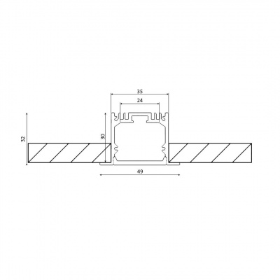 Профиль встраиваемый DesignLed LE.4932-W-R 010357