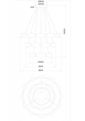 Подвесной светодиодный светильник Arte Lamp Grace A1868SP-3PB