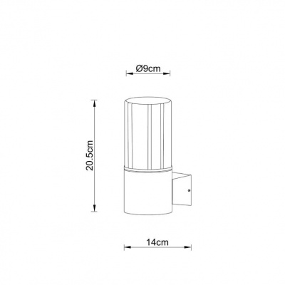 Уличный настенный светильник Arte Lamp Seginus A6515AL-1BK