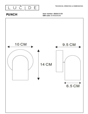 Спот Lucide Punch 13958/01/30