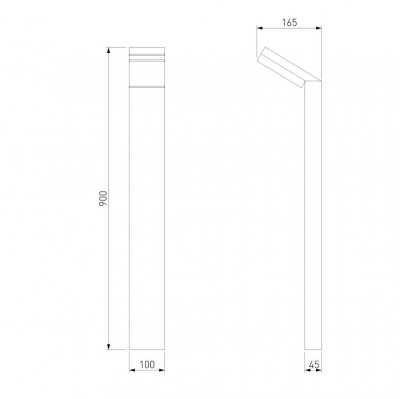 Уличный светодиодный светильник Elektrostandard Sensor 1542 Techno Led серый a053949