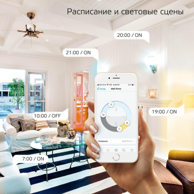 Лампа светодиодная диммируемая Gauss Smart Home E27 10W 2700-6500K матовая 1080112