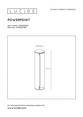 Энергетическая стойка Lucide Powerpoint 27849/12/29