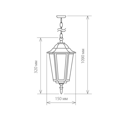 Уличный подвесной светильник Elektrostandard 1004H черное золото a035742