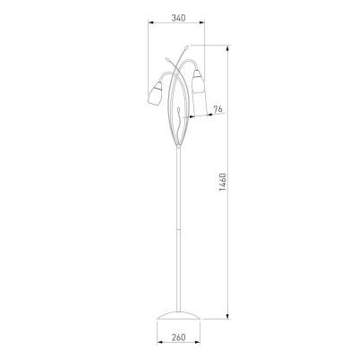 Торшер Eurosvet 22080/2F античная бронза