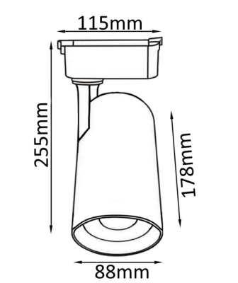 Трековый светильник однофазный Crystal Lux CLT 0.31 006 40W BL
