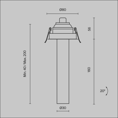 Встраиваемый светодиодный спот Maytoni Technical Focus T C140RS-L200-7W3K-W