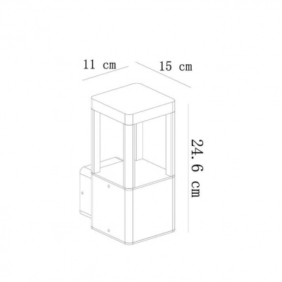 Уличный настенный светодиодный светильник Arte Lamp Pherkad A2726AL-1BK