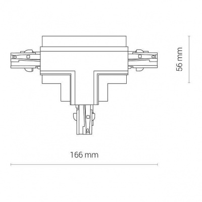 Коннектор T-образный правый 2 Nowodvorski Ctls Power 8681