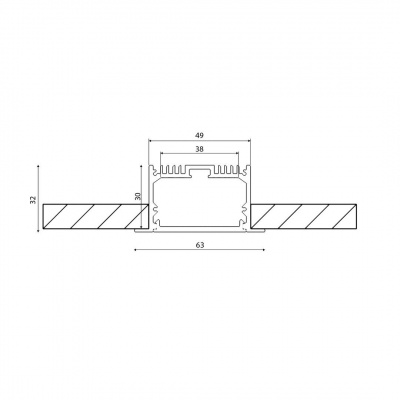 Профиль встраиваемый DesignLed LE.6332-R 010358