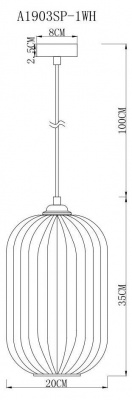 Подвесной светильник Arte Lamp Arwen A1903SP-1WH