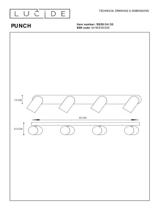 Спот Lucide Punch 13958/04/30