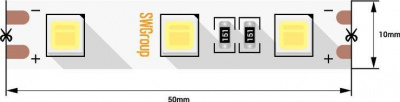 Светодиодная лента SWG 14,4W/m 60LED/m 5054SMD теплый белый 5M 002444