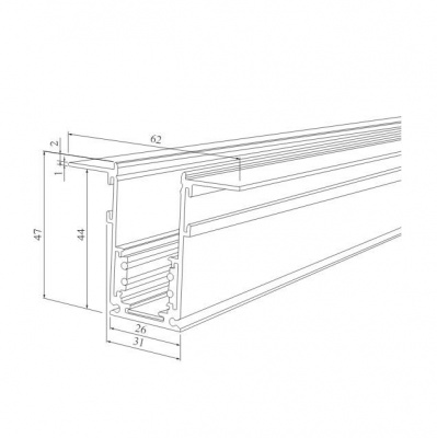 Шинопровод магнитный встраиваемый Elektrostandard Slim Magnetic 85087/00 a057187