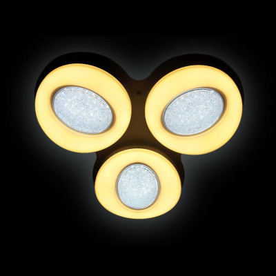 Потолочный светодиодный светильник Ambrella light Orbital Crystal Sand FS1583/3 WH 156W D585*555