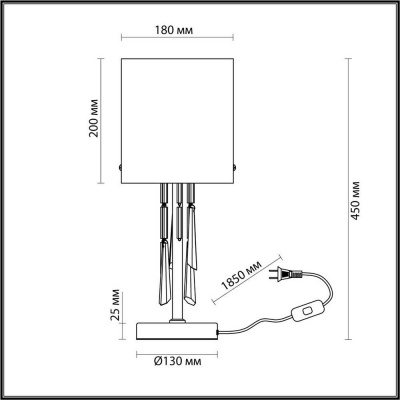 Настольная лампа Odeon Light Exclusive Nicole 4890/1T