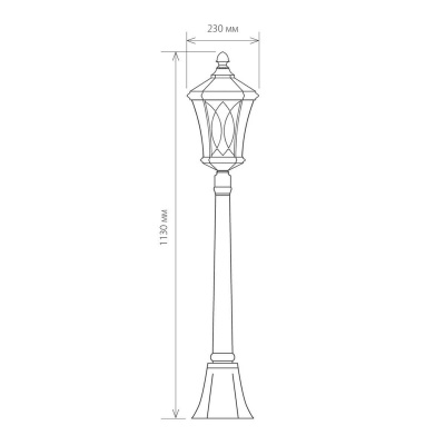 Уличный светильник Elektrostandard Vela F кофейное золото GL 1019F 4690389136016