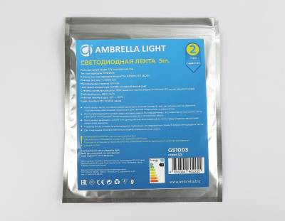 Светодиодная лента Ambrella Light 4,8W/m 60LED/m 2835SMD холодный белый 5M GS1003